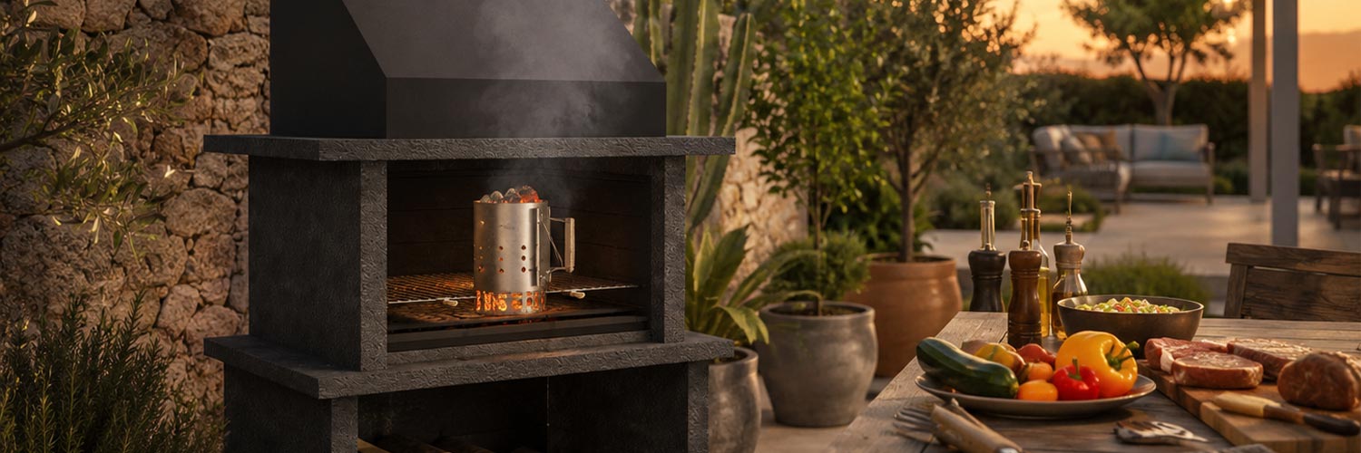 Cómo encender una Barbacoa de Obra de carbón rápida y segura